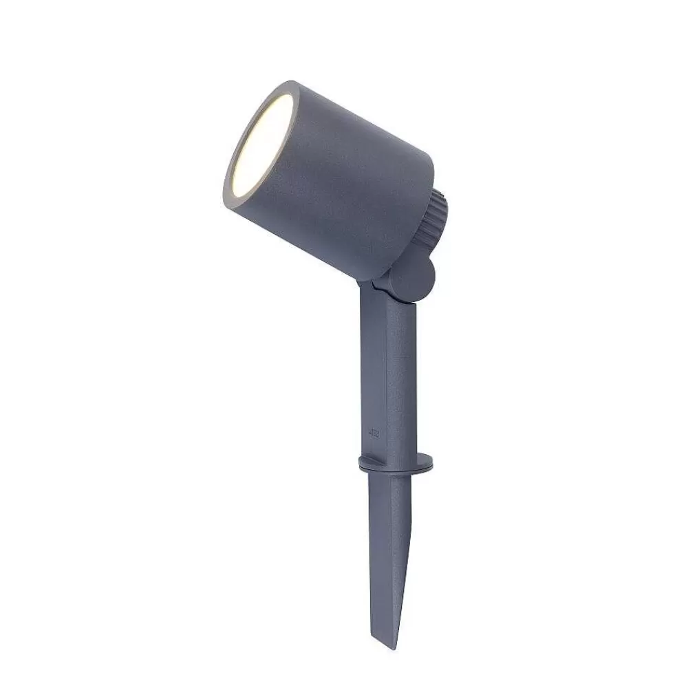 Luminaires Lutec Spot De Jardin Lutec Explorer Led Anthracite, 1 Lumiere