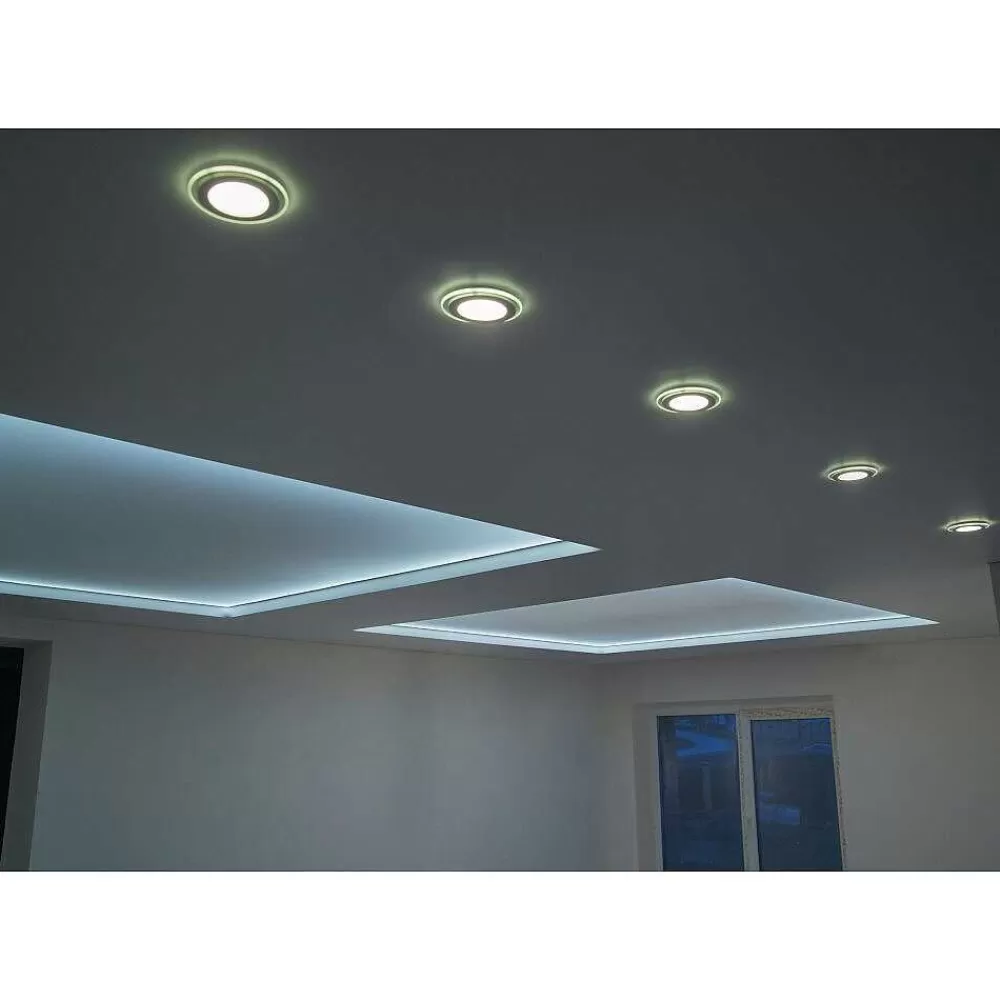 Luminaires Trio Spot Encastrable - Kit De 3 Trio Argus Led Chrome, 6 Lumieres, Telecommandes, Changeur De Couleurs