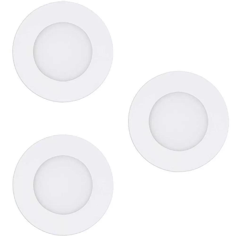 Luminaires Eglo Spot Encastrable Eglo Fueva-Z Led Blanc, 3 Lumieres