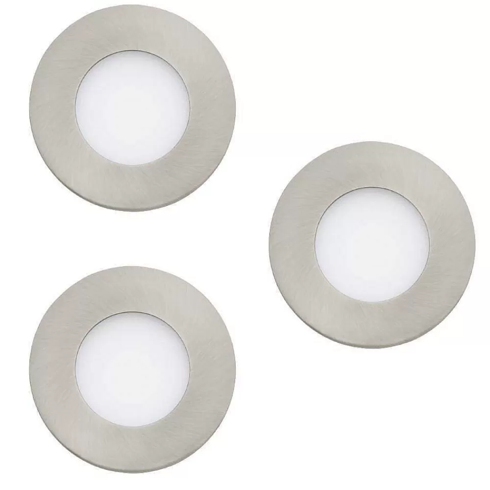 Luminaires Eglo Spot Encastrable Eglo Fueva-Z Led Nickel Mat, 3 Lumieres