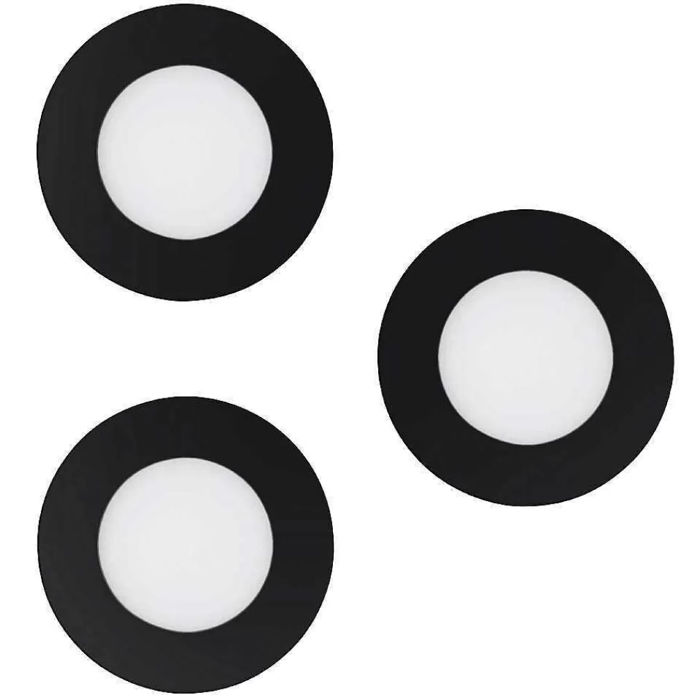 Luminaires Eglo Spot Encastrable Eglo Fueva-Z Led Noir, 3 Lumieres