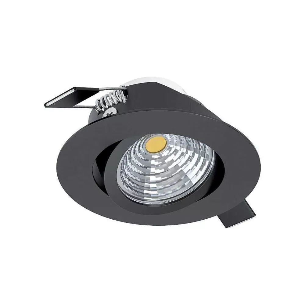 Luminaires Eglo Spot Encastrable Eglo Saliceto Led Noir, 1 Lumiere