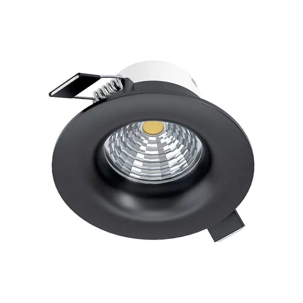 Luminaires Eglo Spot Encastrable Eglo Saliceto Led Noir, 1 Lumiere