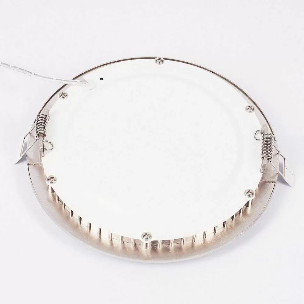 hofstein Spot Encastrable Finsrud Led Nickel Mat, 1 Lumiere, Telecommandes, Changeur De Couleurs
