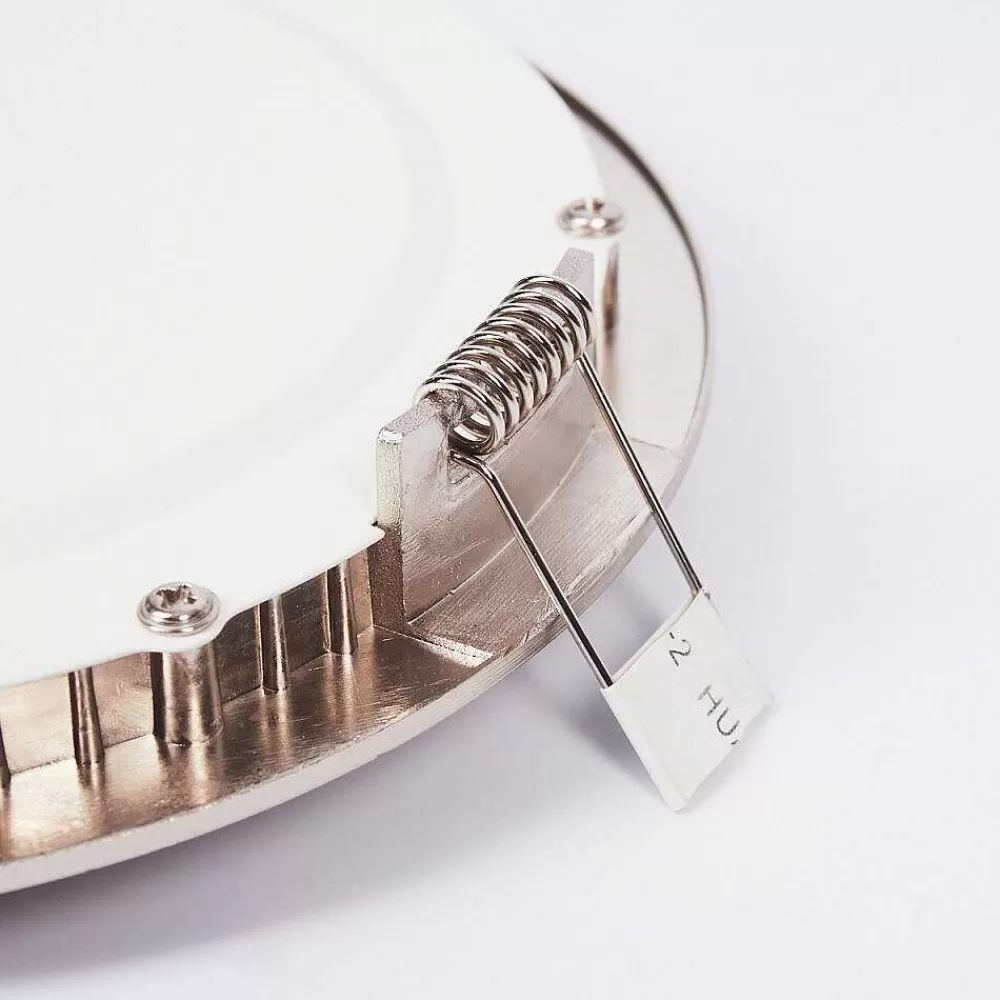 hofstein Spot Encastrable Finsrud Led Nickel Mat, 1 Lumiere, Telecommandes, Changeur De Couleurs
