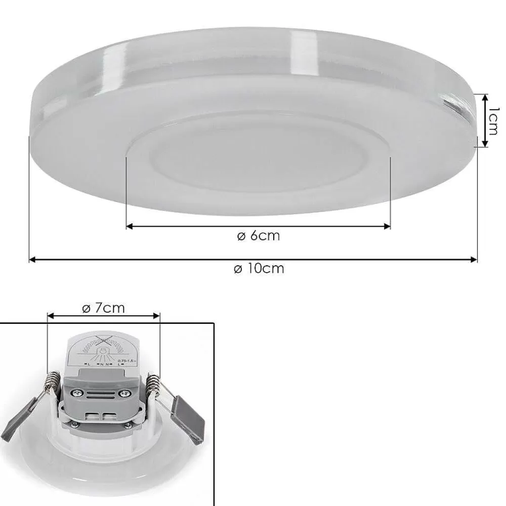 Idual Spot Encastrable Argon Led Blanc, 1 Lumiere, Changeur De Couleurs