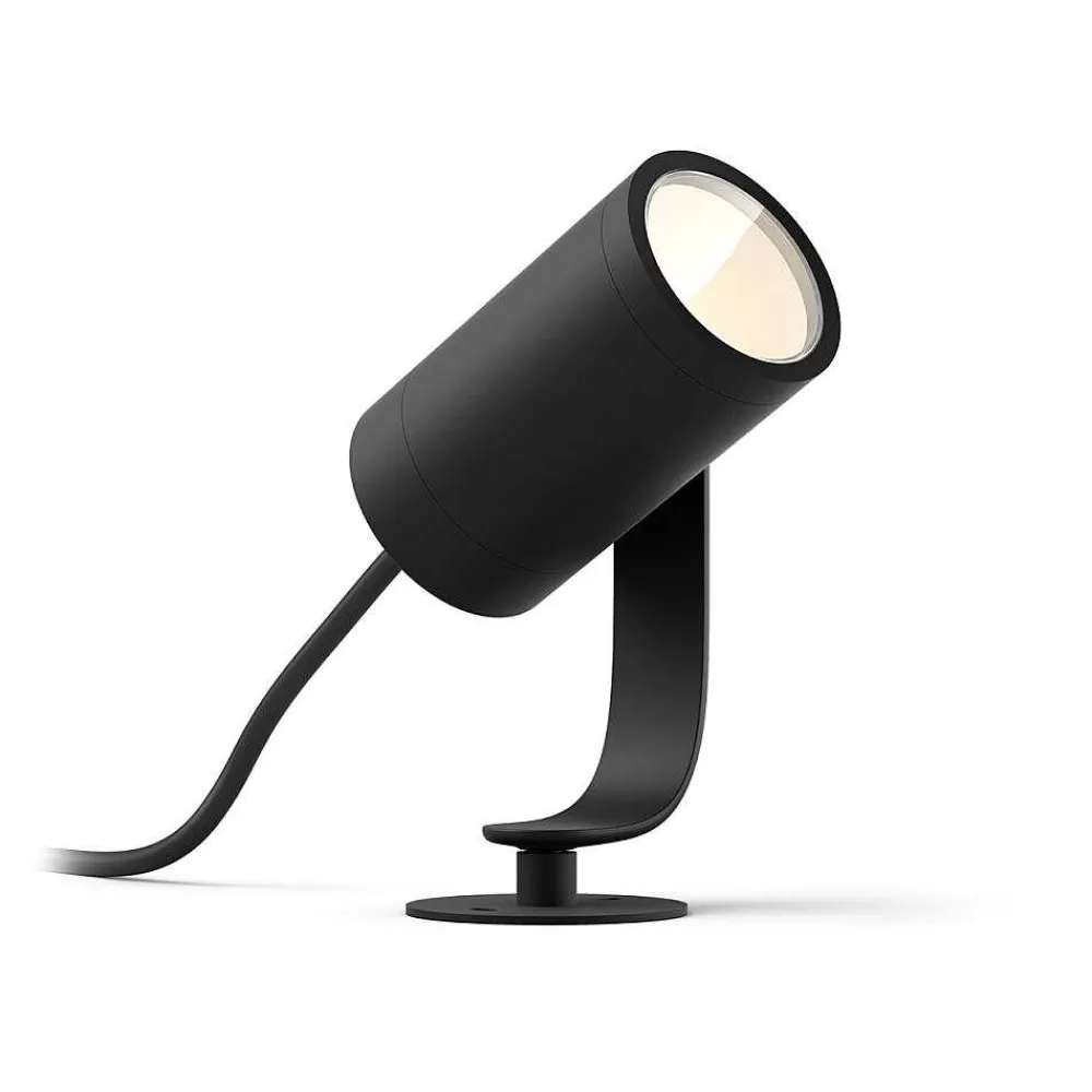 Luminaires Philips Spot, Set D'Extension Philips Hue Ambiance White & Color Waca Lily Led Noir, 1 Lumiere, Changeur De Couleurs