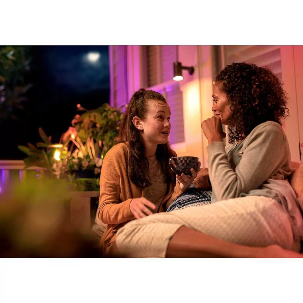 Luminaires Philips Spot, Set D'Extension Philips Hue Ambiance White & Color Waca Lily Led Noir, 1 Lumiere, Changeur De Couleurs