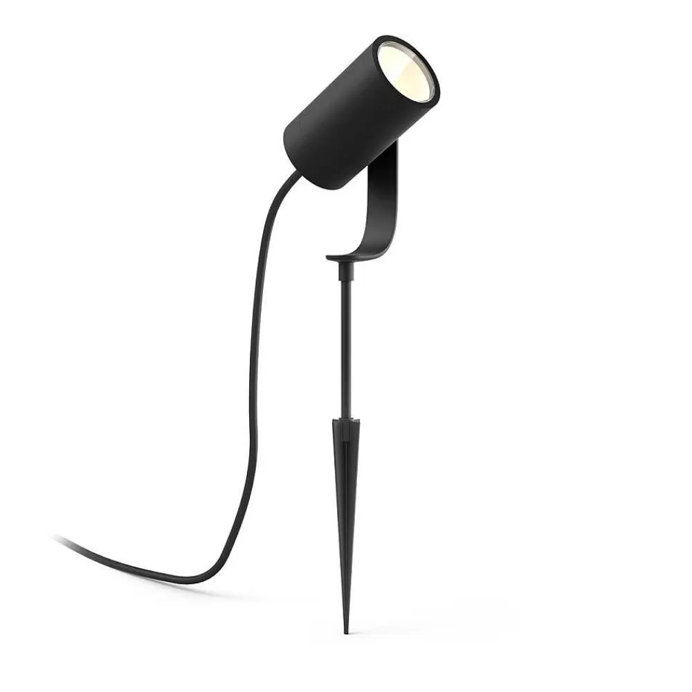 Luminaires Philips Spot, Set D'Extension Philips Hue Ambiance White & Color Waca Lily Led Noir, 1 Lumiere, Changeur De Couleurs