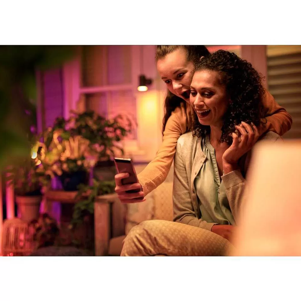 Luminaires Philips Spot, Set D'Extension Philips Hue Ambiance White & Color Waca Lily Led Noir, 1 Lumiere, Changeur De Couleurs