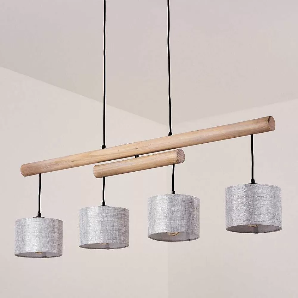 hofstein Suspension Bigandie Ecru, Noir, 4 Lumieres