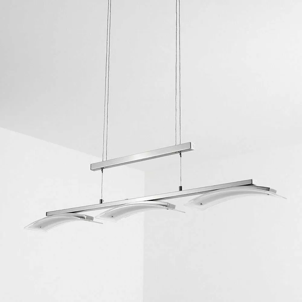 hofstein Suspension Bolonda Led Nickel Mat, 3 Lumieres