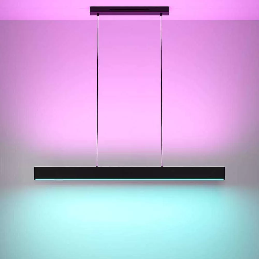 Luminaires Eglo Suspension Eglo Andreas-Z Led Noir, 2 Lumieres, Changeur De Couleurs