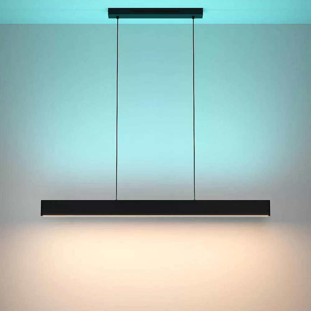 Luminaires Eglo Suspension Eglo Andreas-Z Led Noir, 2 Lumieres, Changeur De Couleurs