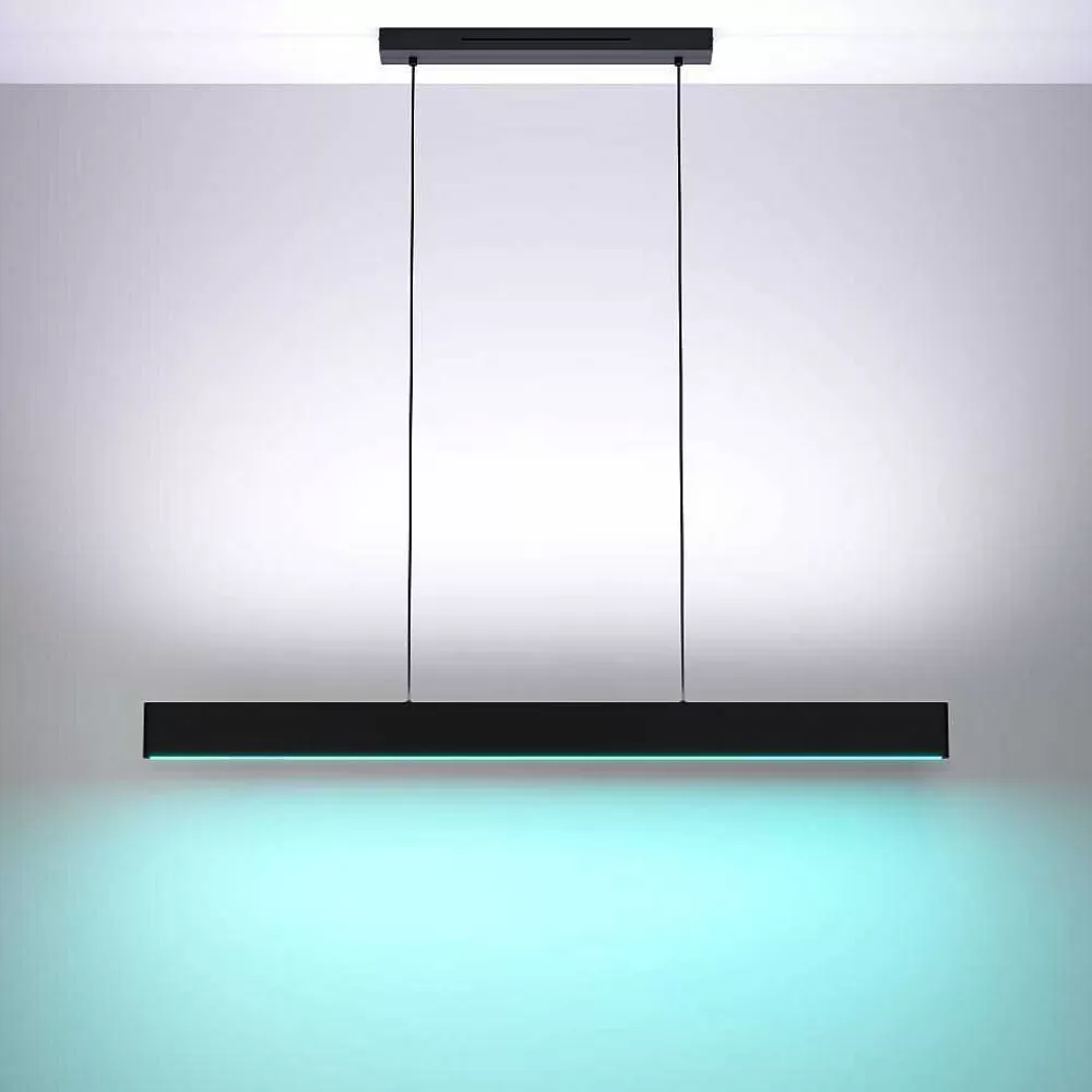 Luminaires Eglo Suspension Eglo Andreas-Z Led Noir, 2 Lumieres, Changeur De Couleurs