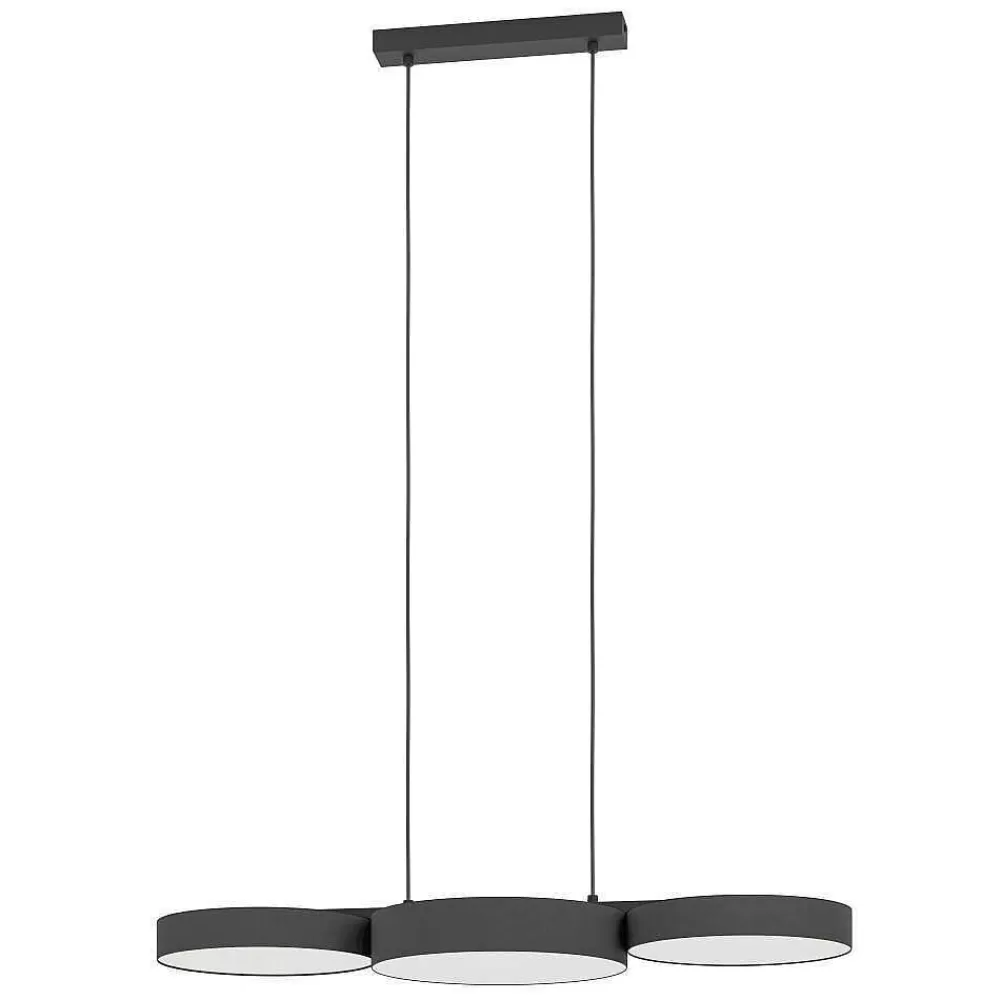 Luminaires Eglo Suspension Eglo Barbano-Z Led Noir, 3 Lumieres