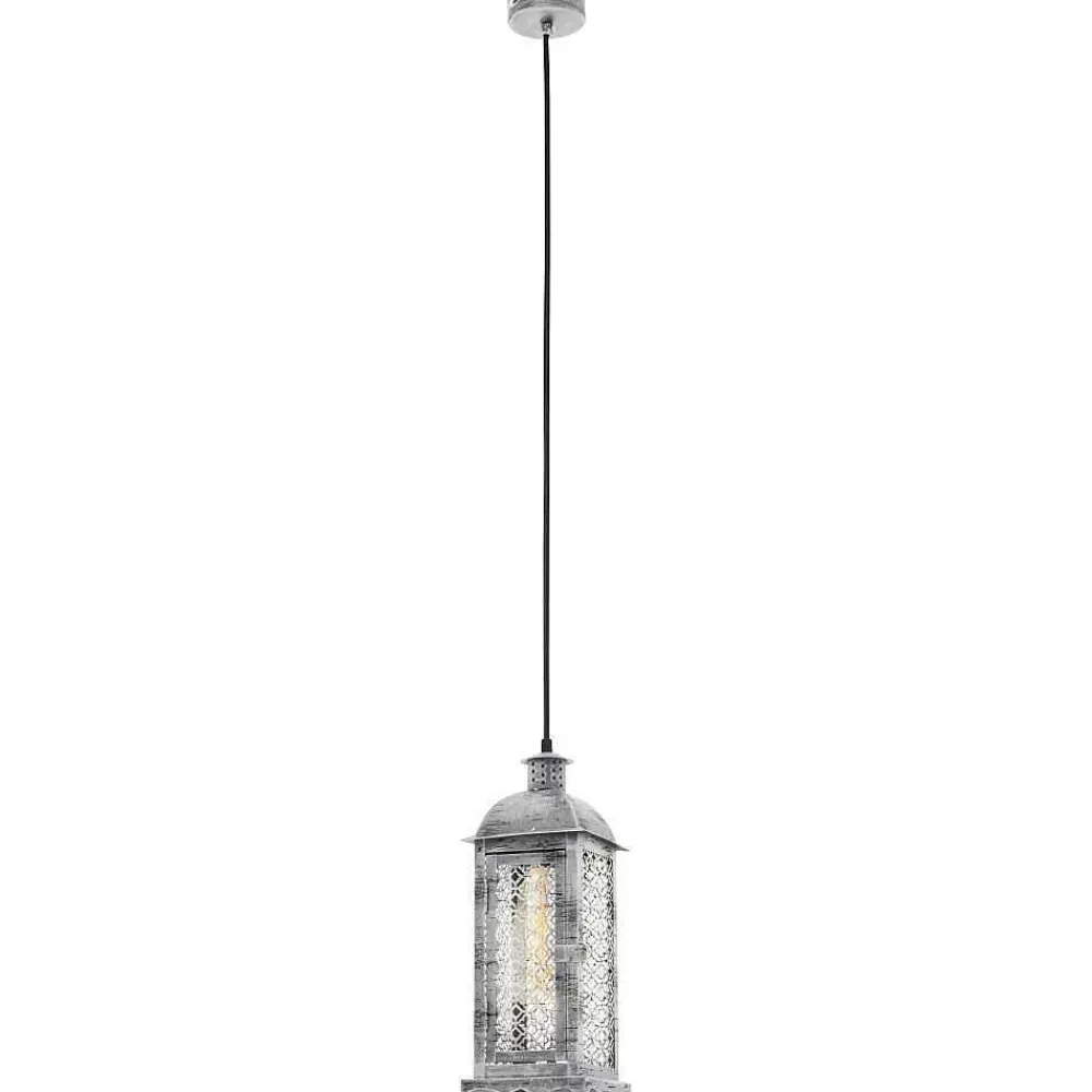 Luminaires Eglo Suspension Eglo Lisburn Ancien, Argente, 1 Lumiere