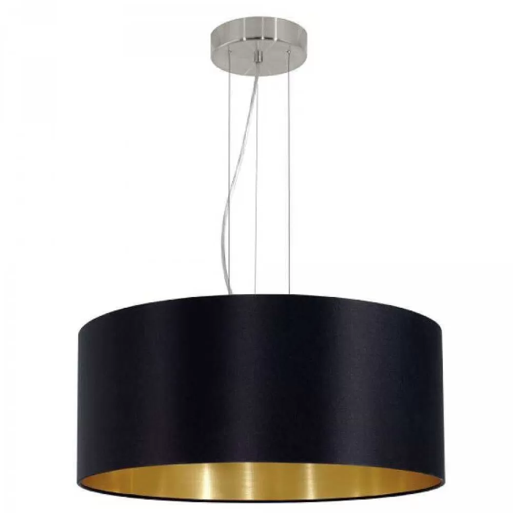 Luminaires Eglo Suspension Eglo Maserlo Nickel Mat, 3 Lumieres