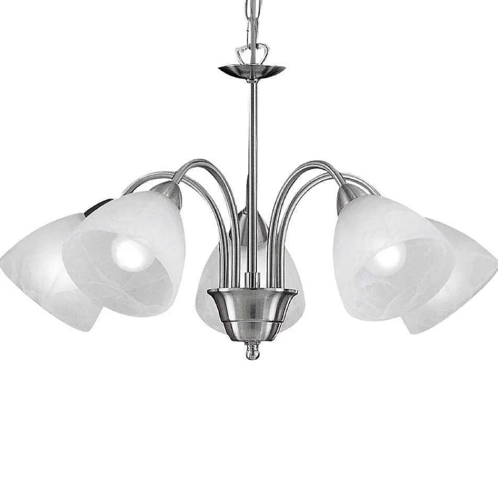 Luminaires Eglo Suspension Eglo Pasto Nickel Mat, 5 Lumieres