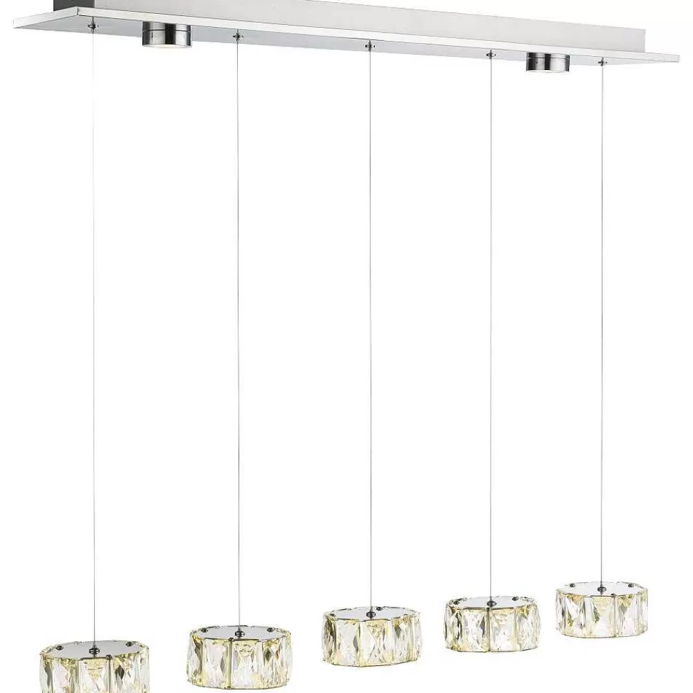 Luminaires Globo Lighting Suspension Globo Amur Led Chrome, 1 Lumiere