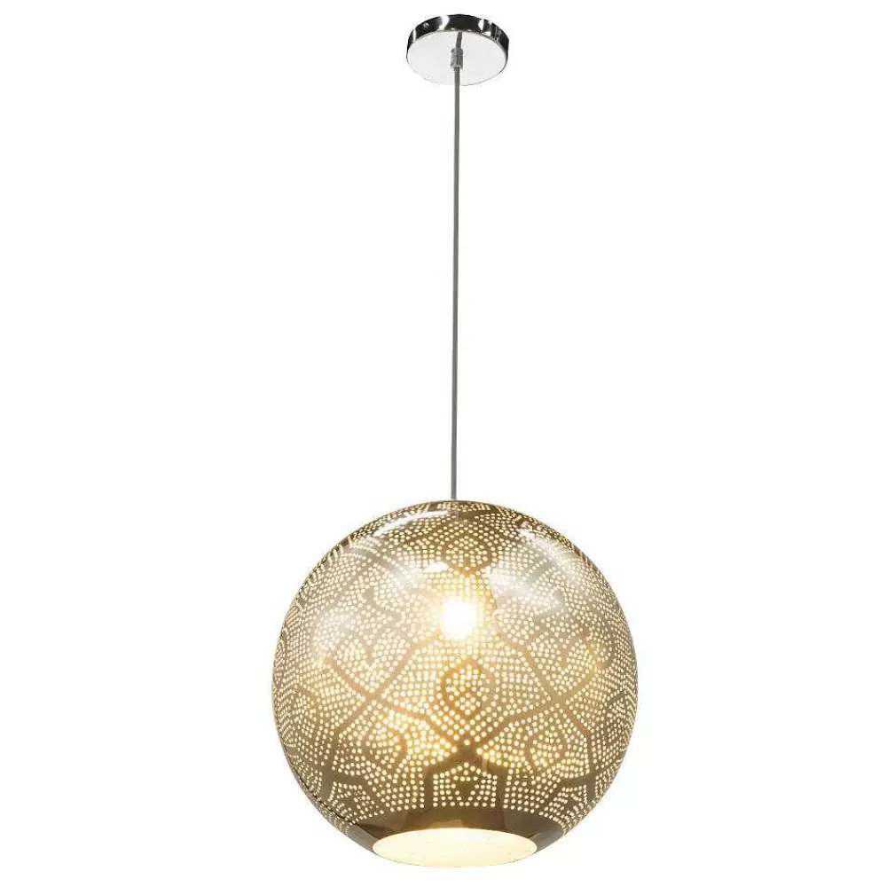 Luminaires Globo Lighting Suspension Globo Brandon Chrome, 1 Lumiere