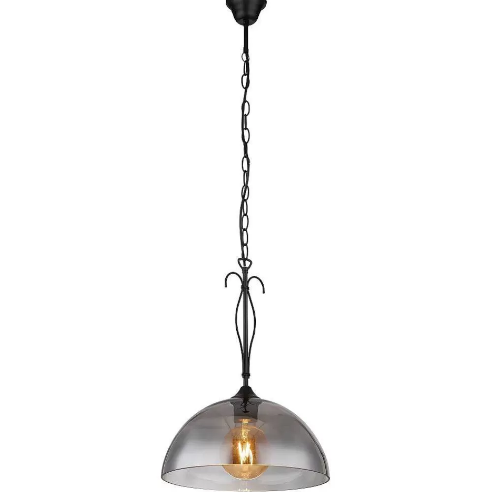 Luminaires Globo Lighting Suspension Globo Cottage Noir, 1 Lumiere