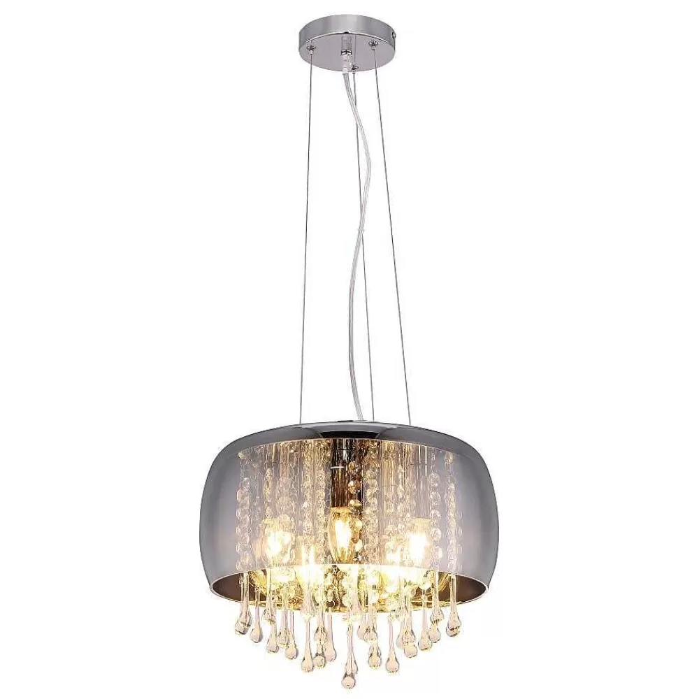 Luminaires Globo Lighting Suspension Globo Kalla Chrome, 5 Lumieres