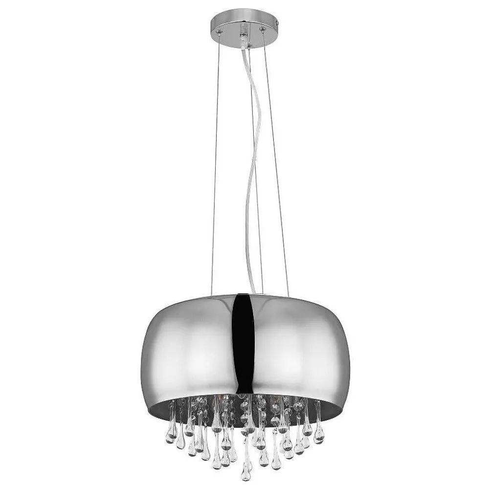 Luminaires Globo Lighting Suspension Globo Kalla Chrome, 5 Lumieres