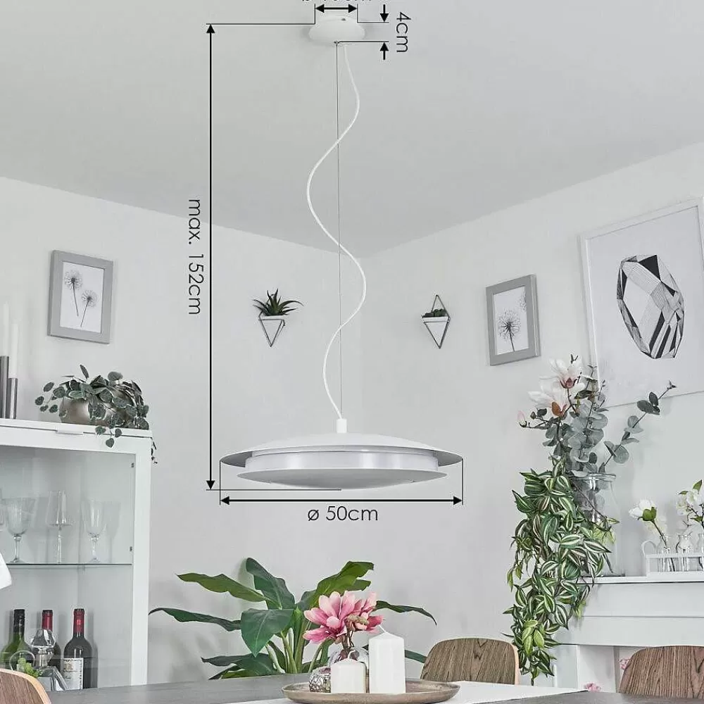 hofstein Suspension Ittingen Led Blanc, 1 Lumiere, Changeur De Couleurs