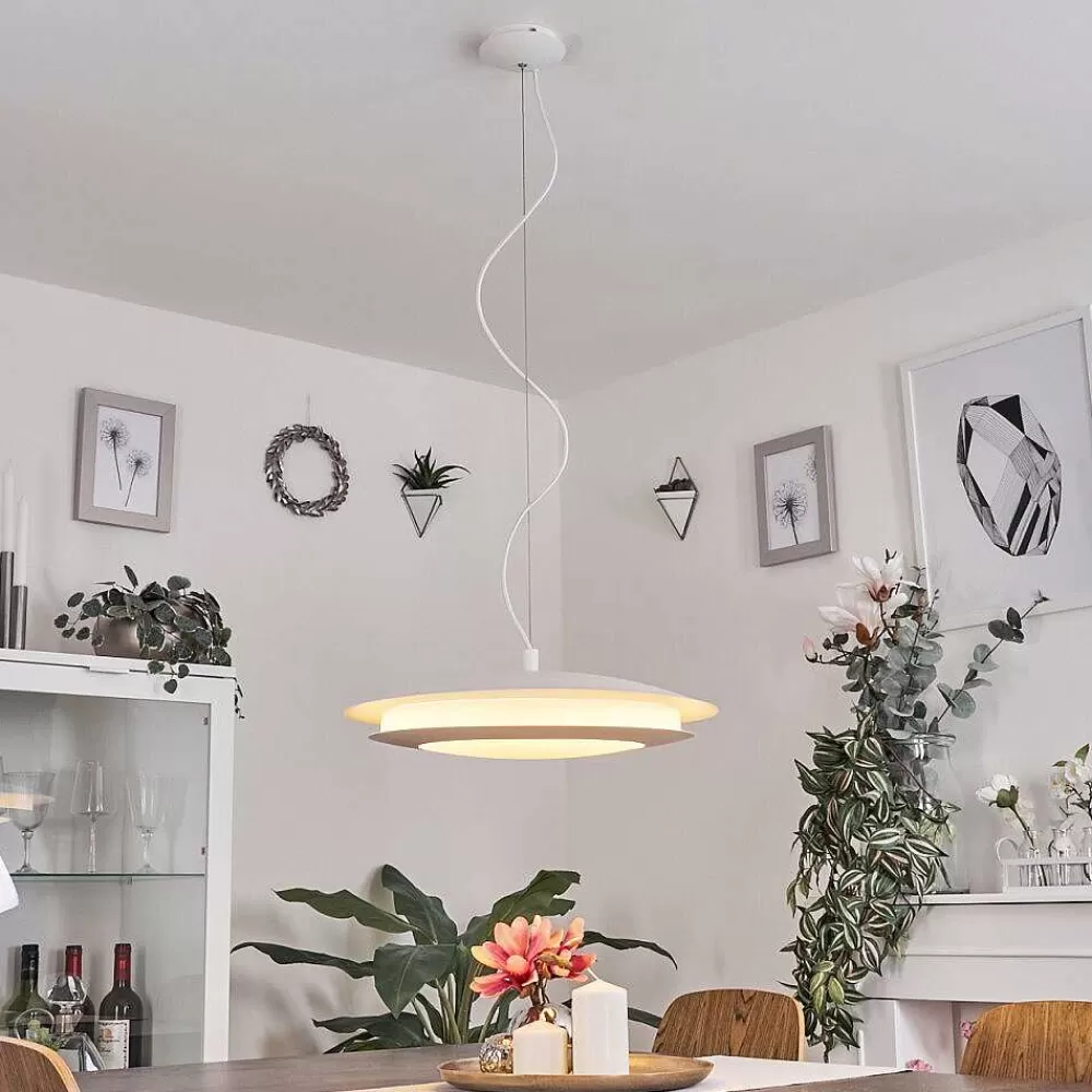 hofstein Suspension Ittingen Led Blanc, 1 Lumiere, Changeur De Couleurs
