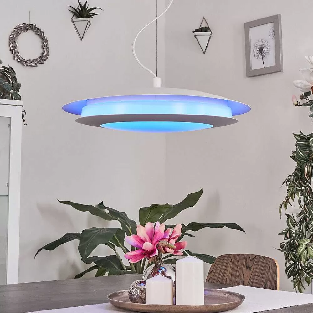hofstein Suspension Ittingen Led Blanc, 1 Lumiere, Changeur De Couleurs