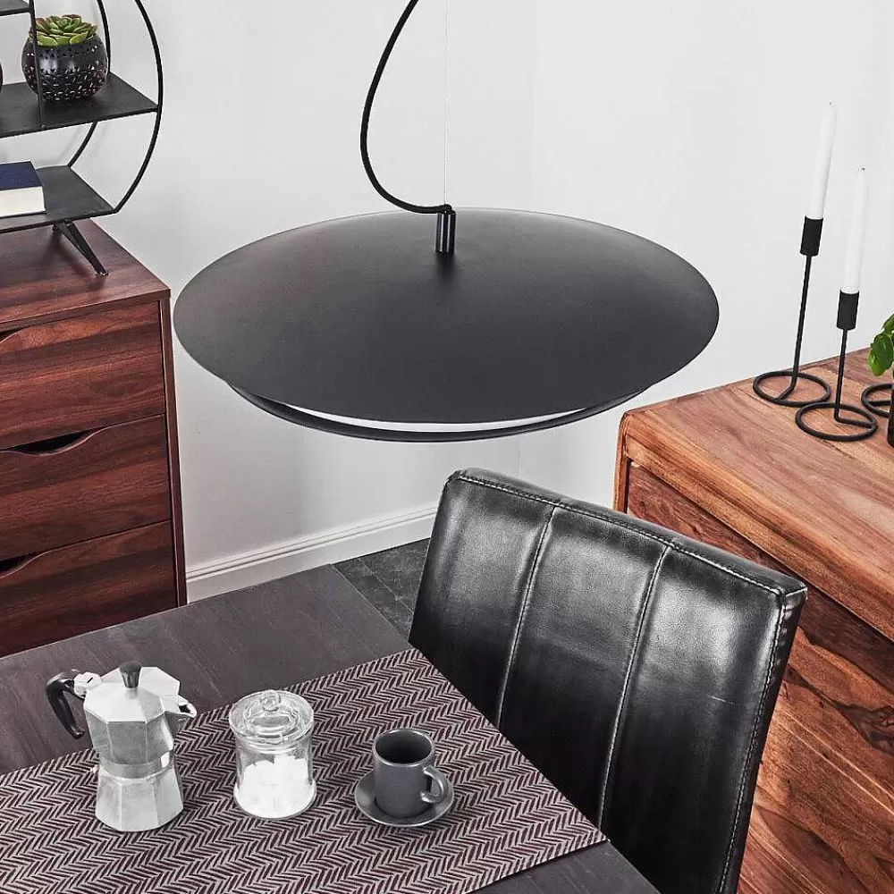 hofstein Suspension Ittingen Led Noir, 1 Lumiere, Changeur De Couleurs