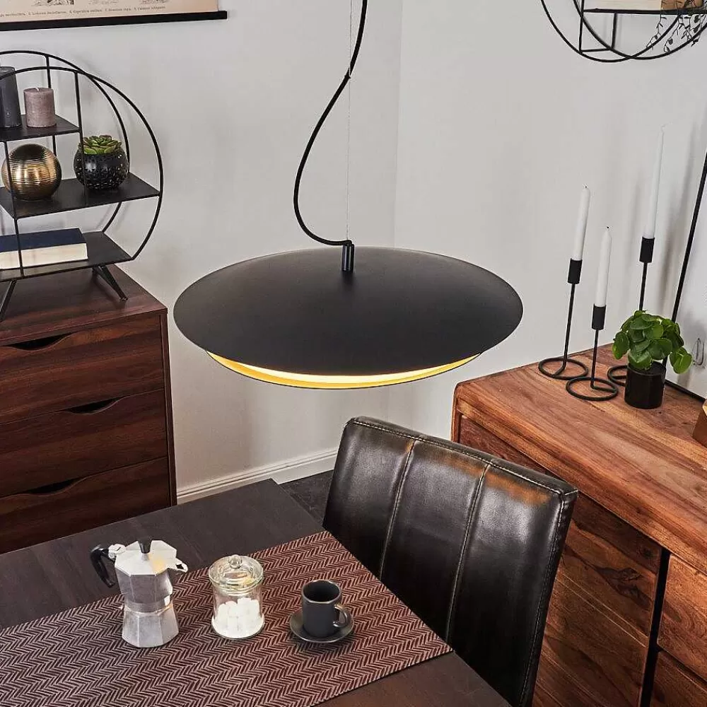 hofstein Suspension Ittingen Led Noir, 1 Lumiere, Changeur De Couleurs