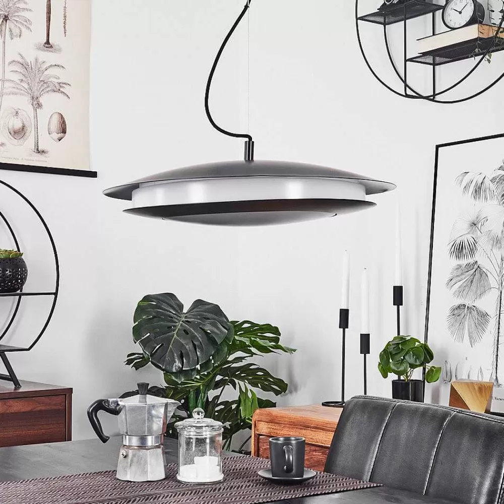 hofstein Suspension Ittingen Led Noir, 1 Lumiere, Changeur De Couleurs