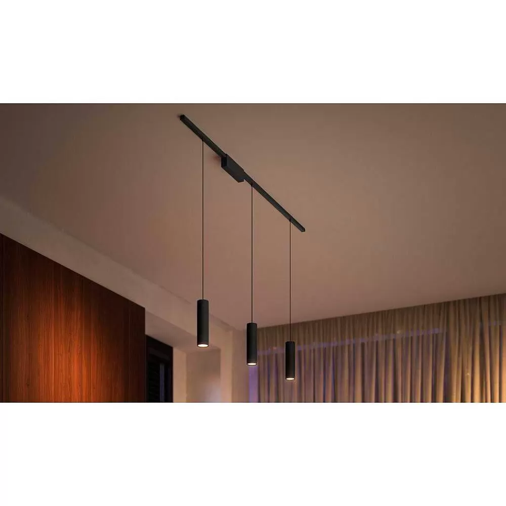 Luminaires Philips Suspension Kit De Base X 3 Philips Hue Perifo Led Noir, 3 Lumieres, Changeur De Couleurs