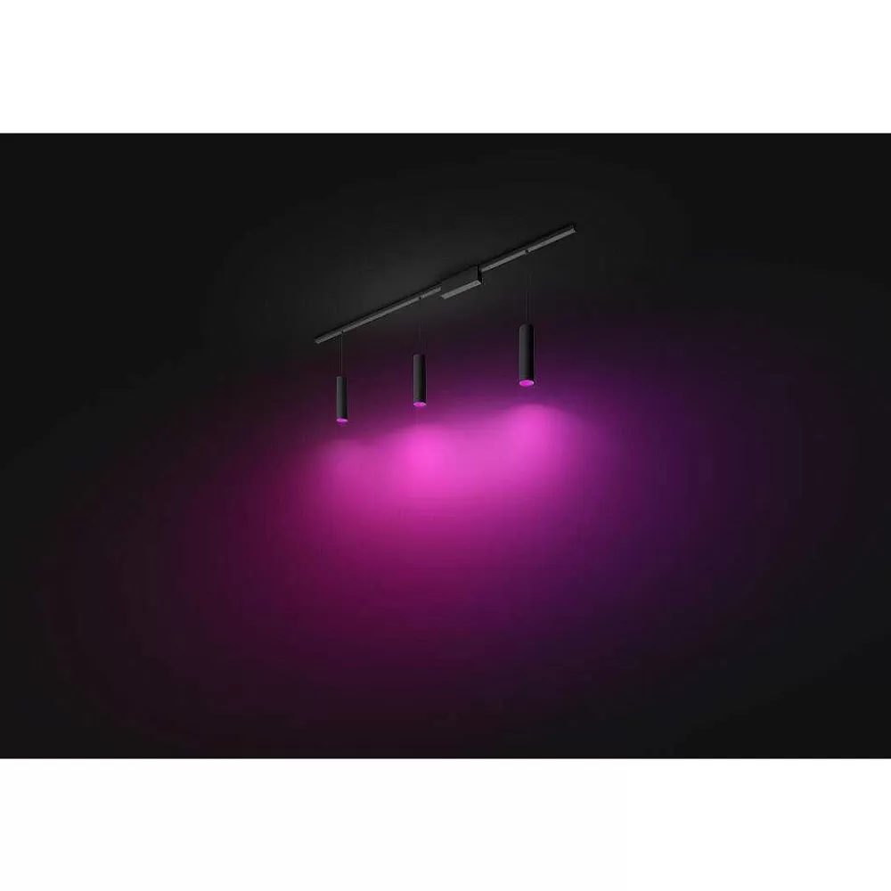 Luminaires Philips Suspension Kit De Base X 3 Philips Hue Perifo Led Noir, 3 Lumieres, Changeur De Couleurs