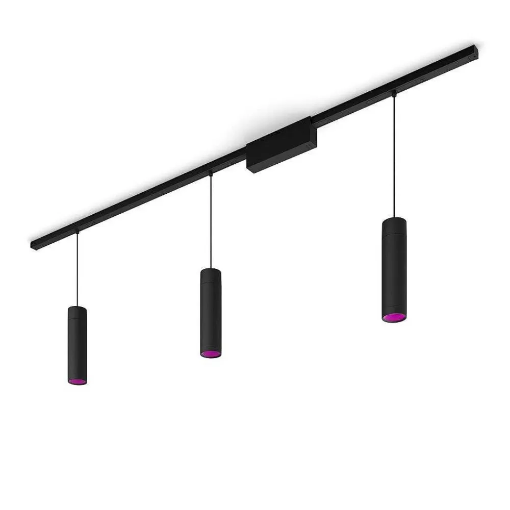 Luminaires Philips Suspension Kit De Base X 3 Philips Hue Perifo Led Noir, 3 Lumieres, Changeur De Couleurs