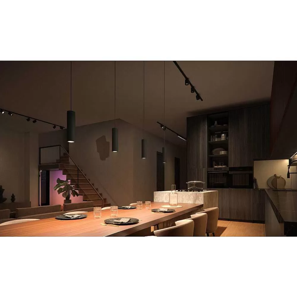 Luminaires Philips Suspension Kit De Base X 3 Philips Hue Perifo Led Noir, 3 Lumieres, Changeur De Couleurs