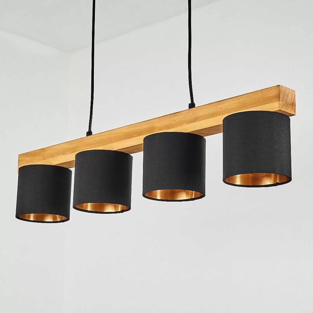 hofstein Suspension Malimea Ecru, Noir, 4 Lumieres