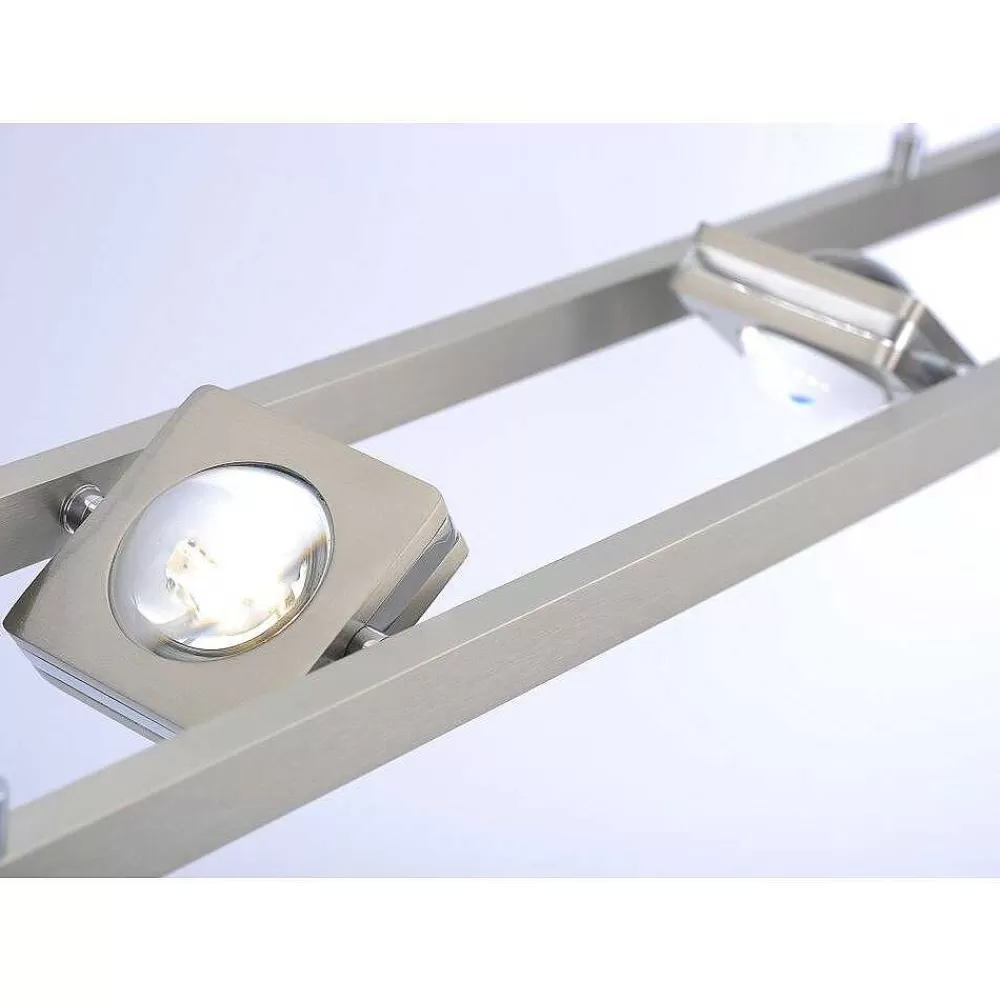 Paul Neuhaus Q-Serie Suspension Paul Neuhaus Q-Fisheye Led Acier Inoxydable, 8 Lumieres, Telecommandes, Changeur De Couleurs