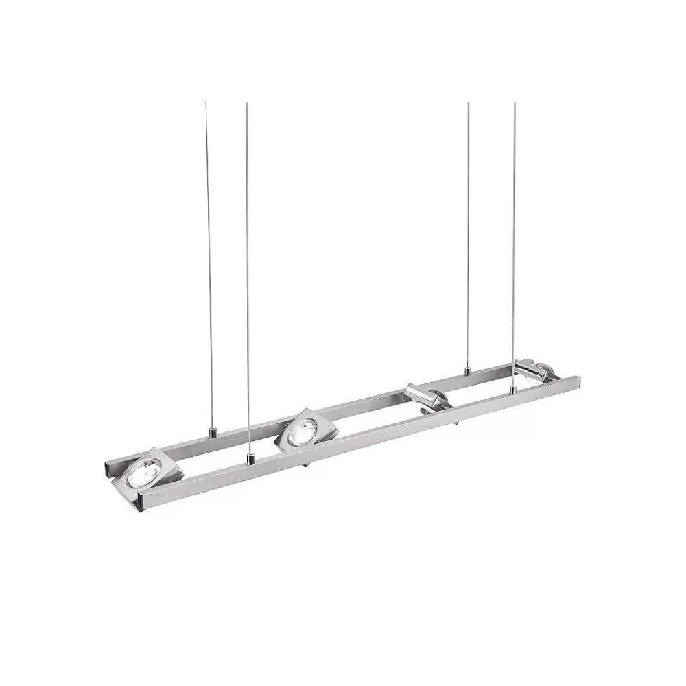 Paul Neuhaus Q-Serie Suspension Paul Neuhaus Q-Fisheye Led Acier Inoxydable, 8 Lumieres, Telecommandes, Changeur De Couleurs