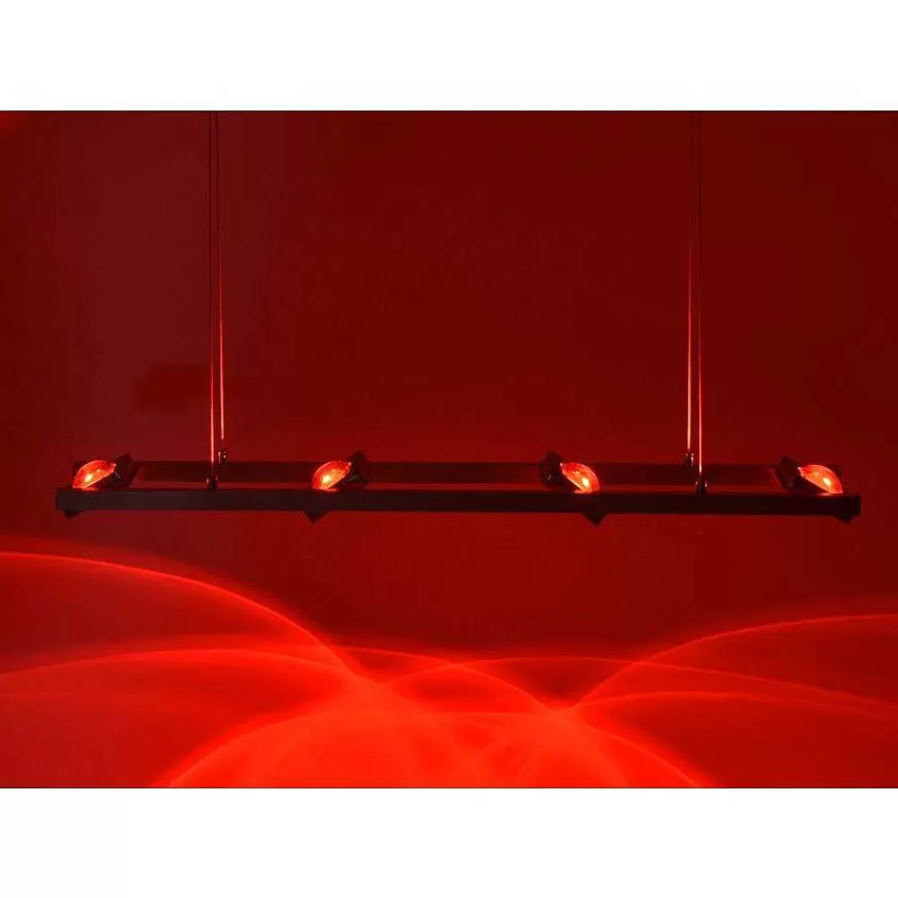 Paul Neuhaus Q-Serie Suspension Paul Neuhaus Q-Fisheye Led Acier Inoxydable, 8 Lumieres, Telecommandes, Changeur De Couleurs