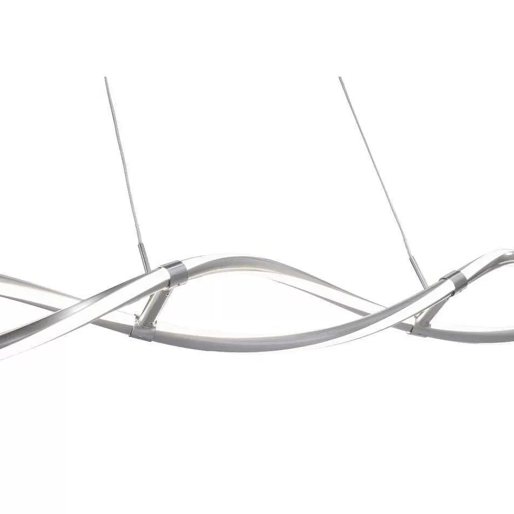 Paul Neuhaus Q-Serie Suspension Paul Neuhaus Q-Malina Led Nickel Mat, 2 Lumieres, Telecommandes