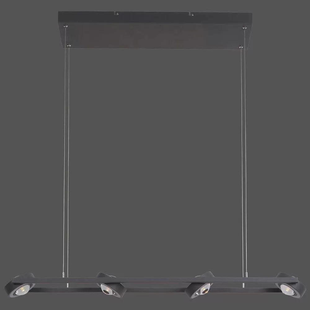 Paul Neuhaus Q-Serie Suspension Paul Neuhaus Q-Mia Led Anthracite, 16 Lumieres, Telecommandes, Changeur De Couleurs