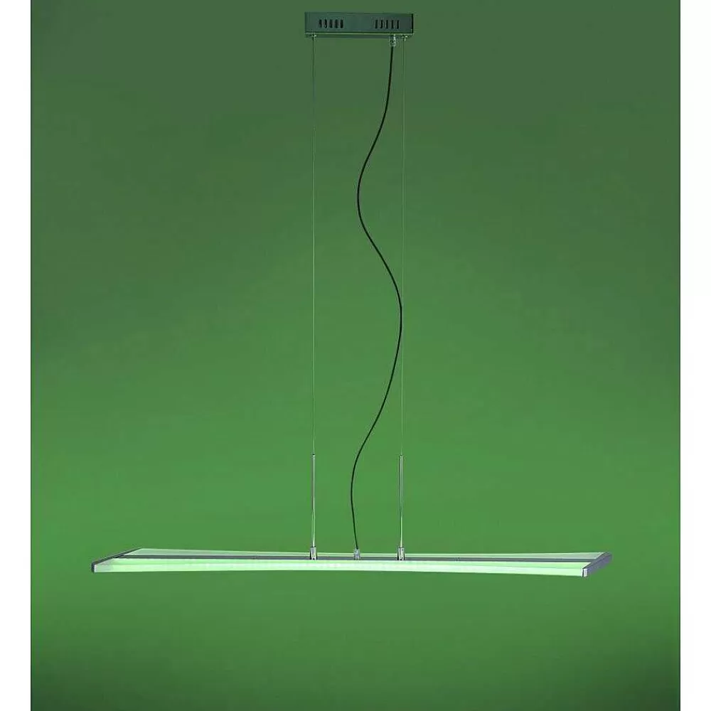 Paul Neuhaus Q-Serie Suspension Paul Neuhaus Q-Riller Led Chrome, 14 Lumieres, Telecommandes, Changeur De Couleurs