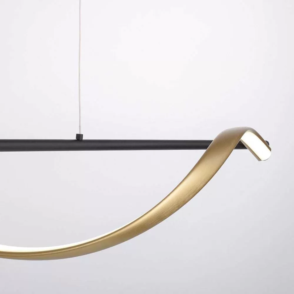 Paul Neuhaus Q-Serie Suspension Paul Neuhaus Q-Swing Led Anthracite, Or, 1 Lumiere, Telecommandes