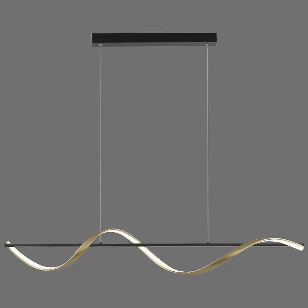 Paul Neuhaus Q-Serie Suspension Paul Neuhaus Q-Swing Led Anthracite, Or, 1 Lumiere, Telecommandes