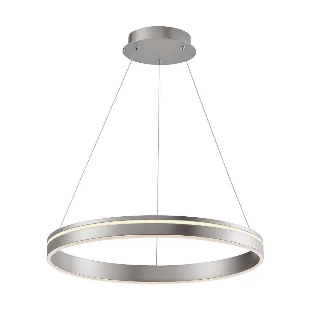 Paul Neuhaus Q-Serie Suspension Paul Neuhaus Q-Vito Led Acier Inoxydable, 1 Lumiere, Telecommandes