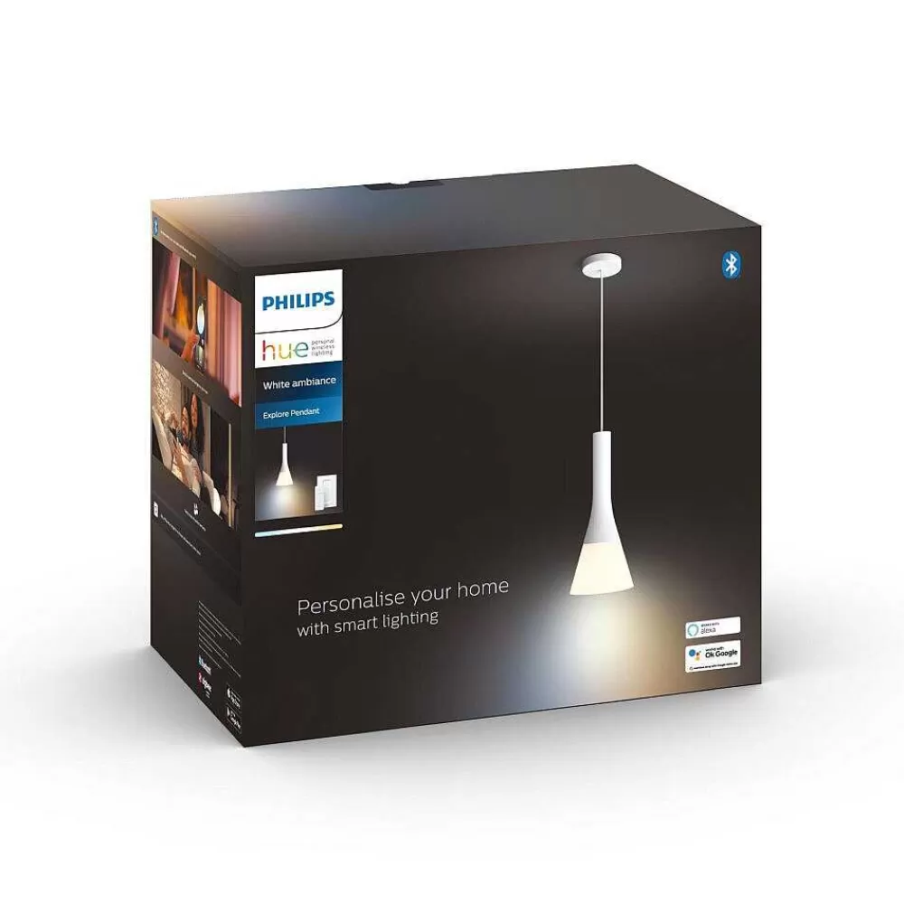 Luminaires Philips Suspension Philips Hue Explore Led Blanc, 1 Lumiere, Telecommandes