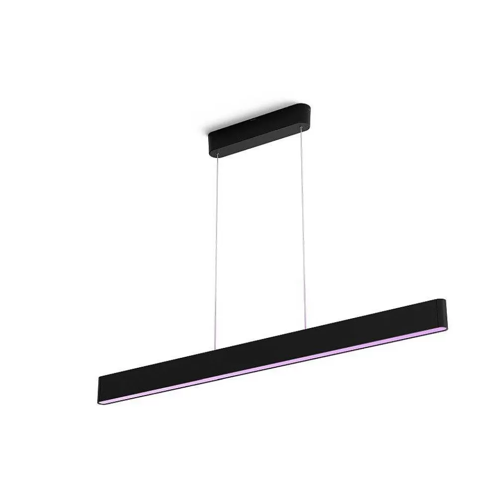 Luminaires Philips Suspension Philips Hue White & Color Ambiance Ensis Led Noir, 2 Lumieres, Changeur De Couleurs